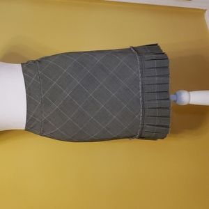 JohnPaulRichard Y2K 90s gray plaid skirt pleated hem Size 12